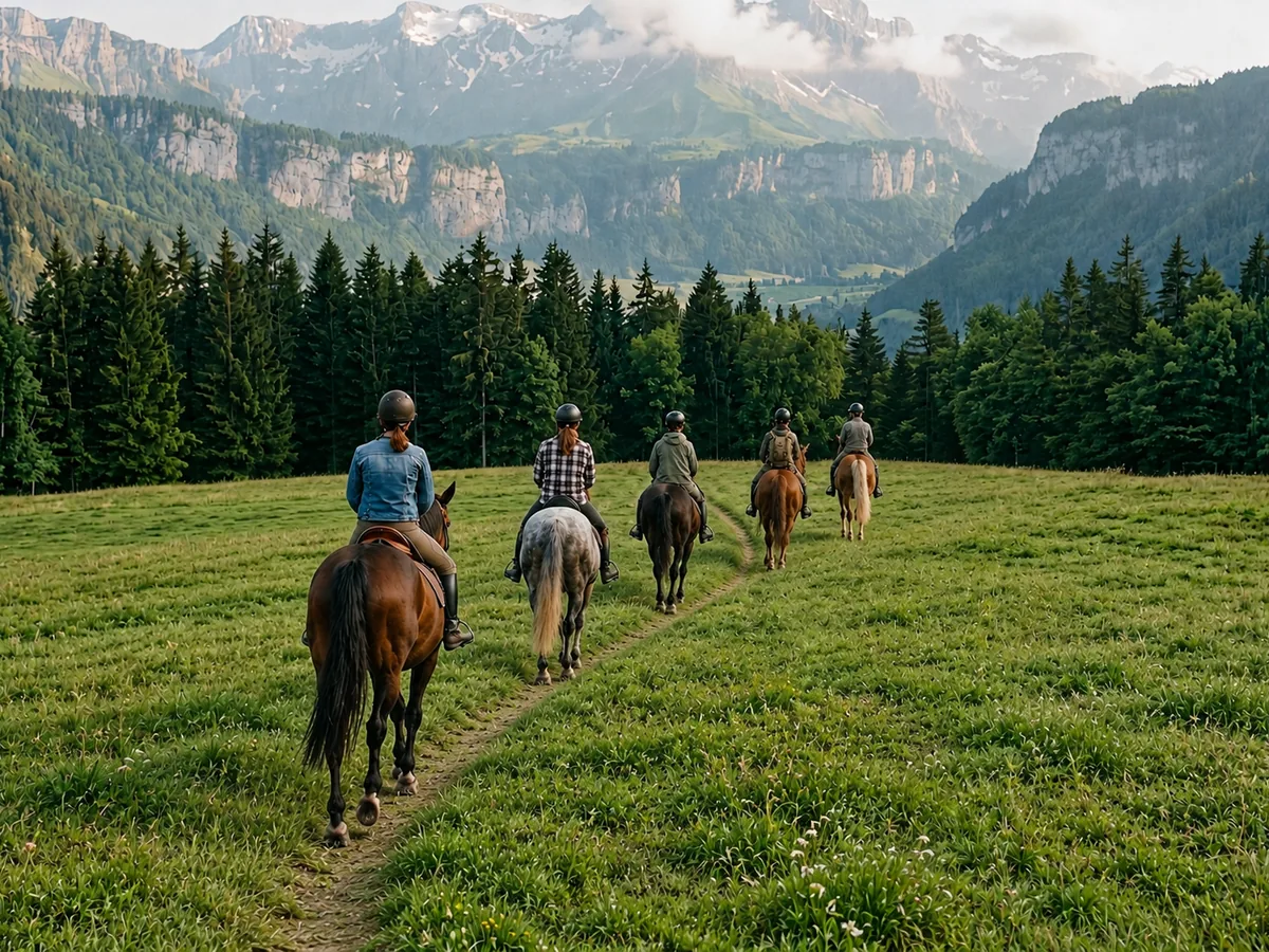Balade à cheval en Isère, autour de Merlas